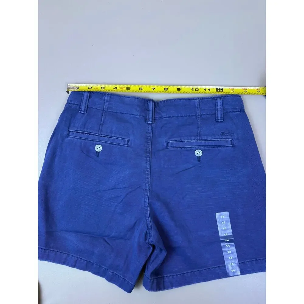Polo Ralph Lauren Girls Size 14 Chino Shorts Nantucket Navy Blue NWT